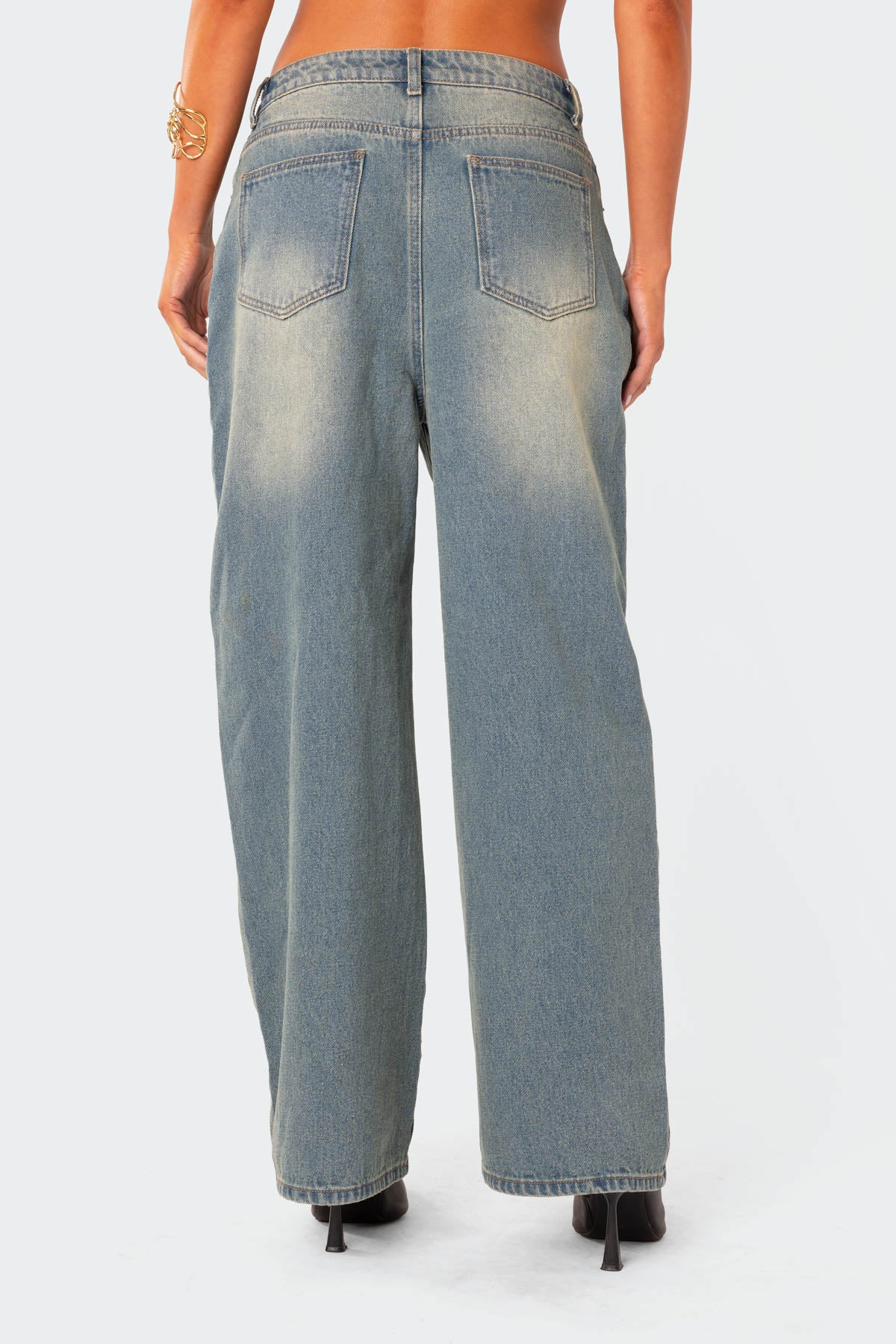 Braya Washed Low Rise Baggy Jeans