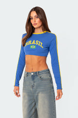 Brasil Long Sleeved Crop Top