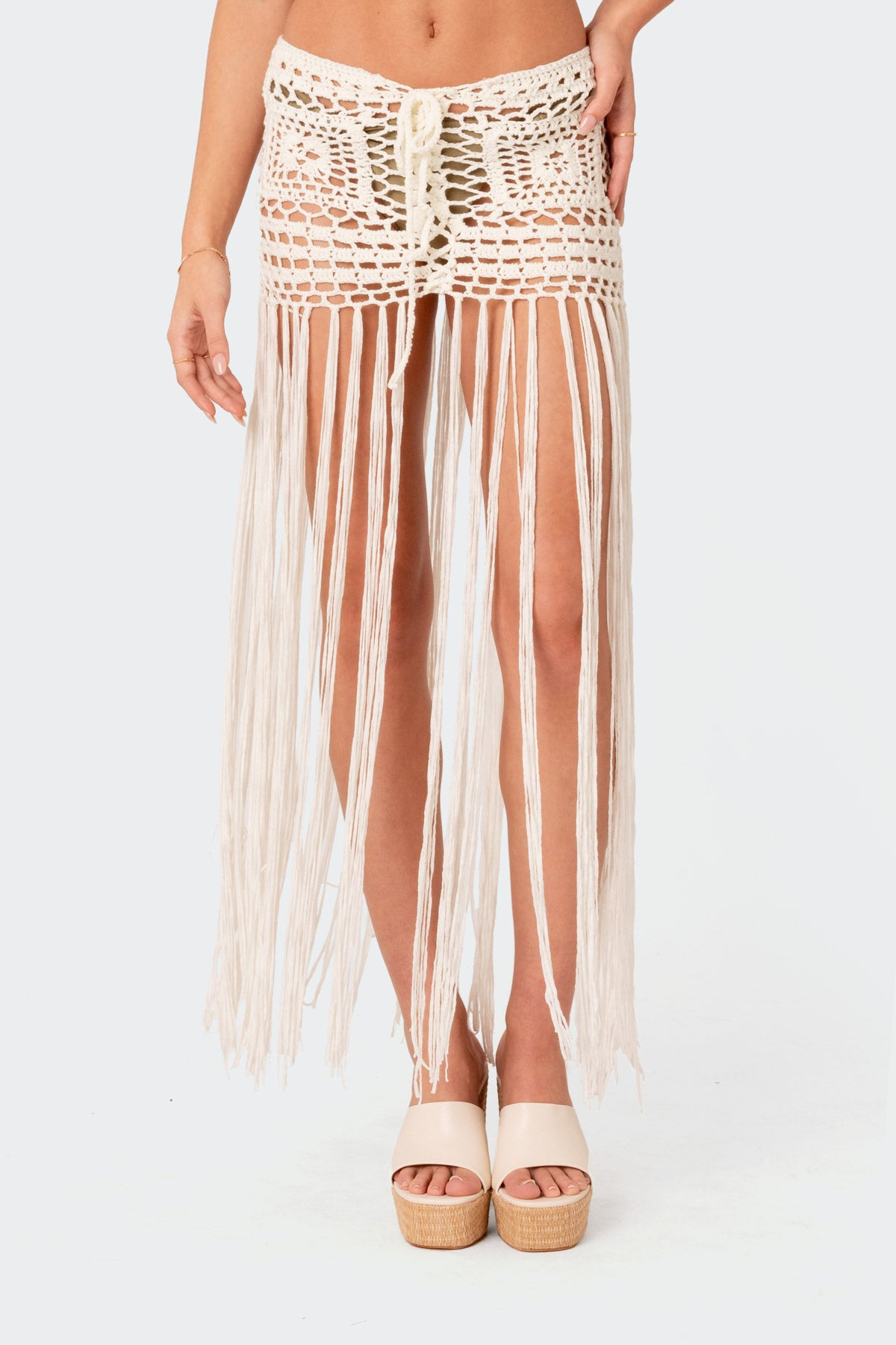 Lillee Crochet Fringe Maxi Skirt