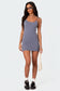 Aude Knitted Tie Strap Mini Dress