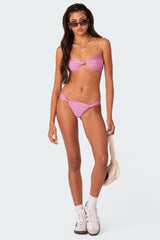 Lala Knotted Bandeau Bikini Top