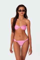 Lala Knotted Bandeau Bikini Top