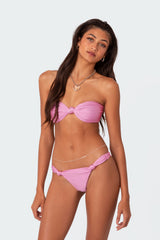 Lala Knotted Bandeau Bikini Top