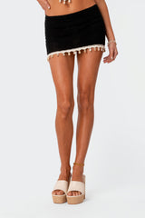 Fiji Crochet Low Rise Mini Skirt