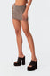 Macie Knitted Fold Over Mini Skirt