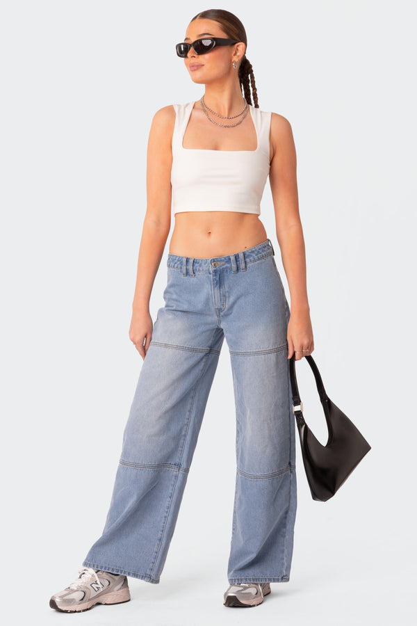 It Girl Square Neck Crop Top