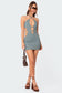 Strappy Cut Out Halter Mini Dress