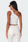 Muse Ribbed One-Shoulder Top